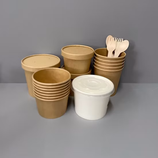 Waterproof PE Coted Kraft Soup Cup