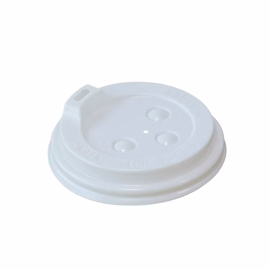 Take Away Single Use Hot Drink Disposable Coffee Cups Plastic PP/PS Cover Paper Cup Lid