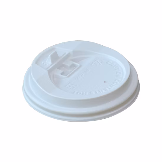 Take Away Single Use Hot Drink Disposable Coffee Cups Plastic PP/PS Cover Paper Cup Lid
