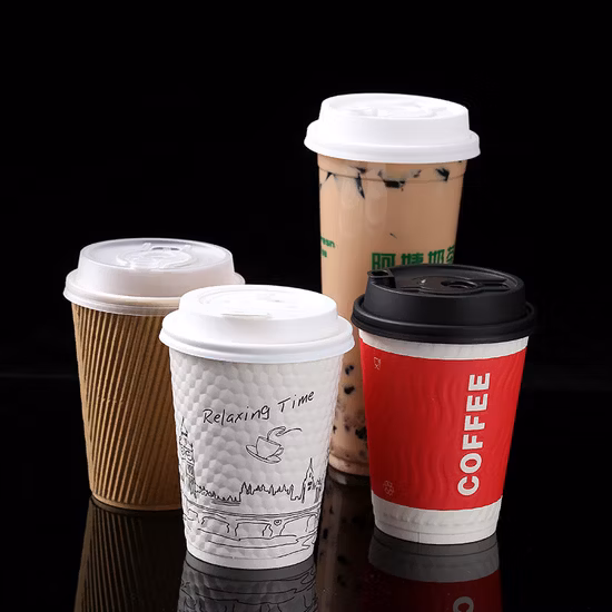 Customized Wholesale Double Wall Coffee Cups for Cold Drinks Disposable Paper Cup