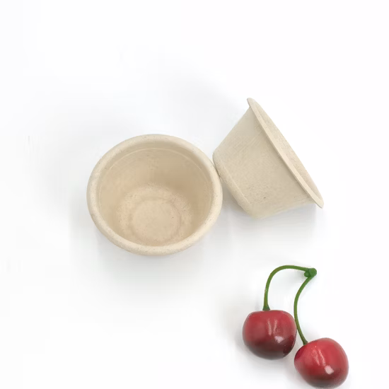 100% Biodegradable Tableware Tableware Dinnerware Compostable Pulp Board Packaging Gradable Food Bagage Sugarcane Bagasse Paper Sauce Cup 2oz 4oz