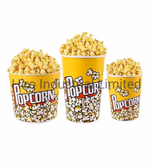 Customized Printed Paper Popcorn Buckets at Low Price High Quality